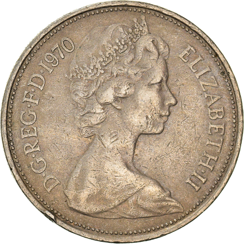 Moneda, Gran Bretaña, 10 New Pence, 1970
