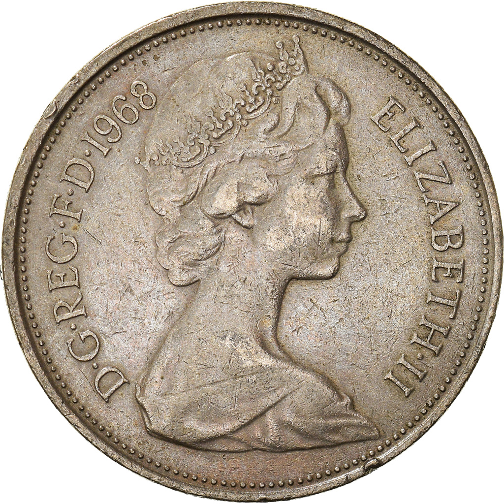 Moneda, Gran Bretaña, 10 New Pence, 1968