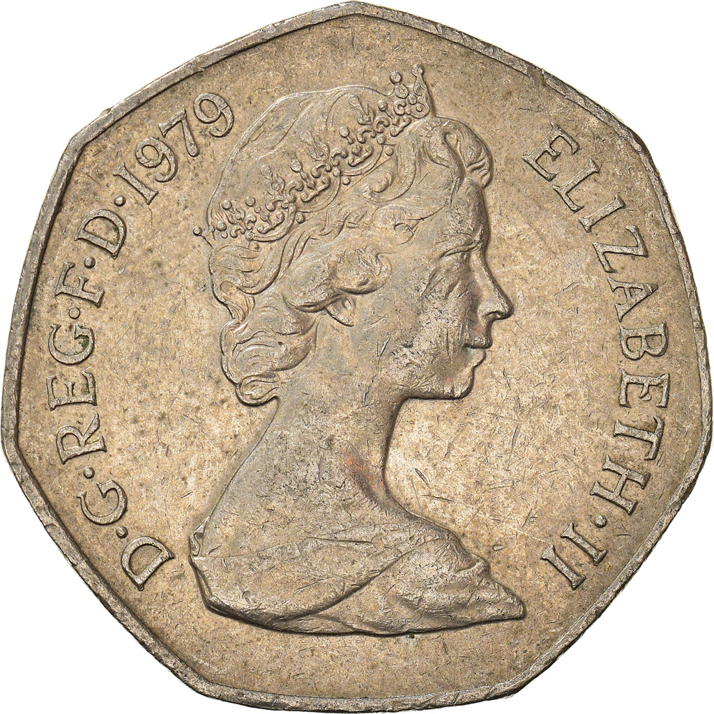 Moneda, Gran Bretaña, 50 New Pence, 1979