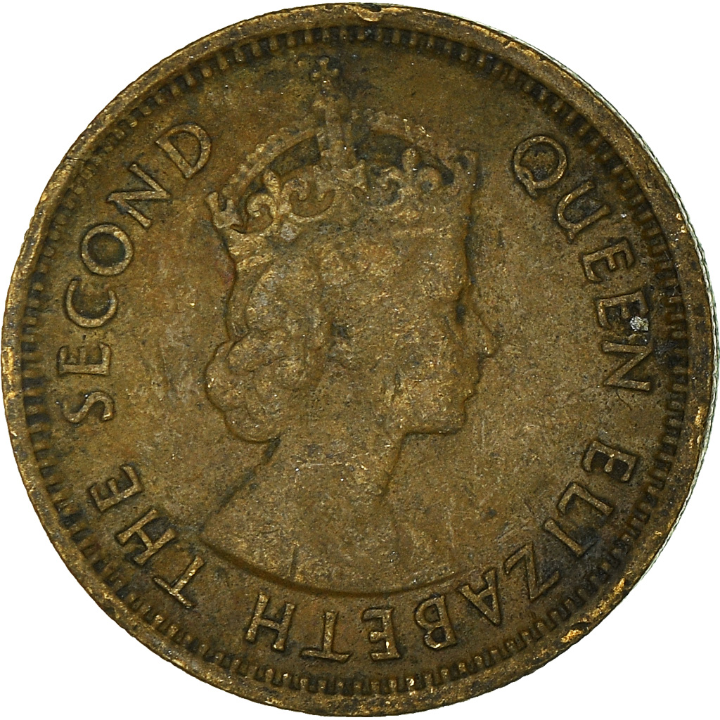 Moneda, Hong Kong, 5 Cents, 1965