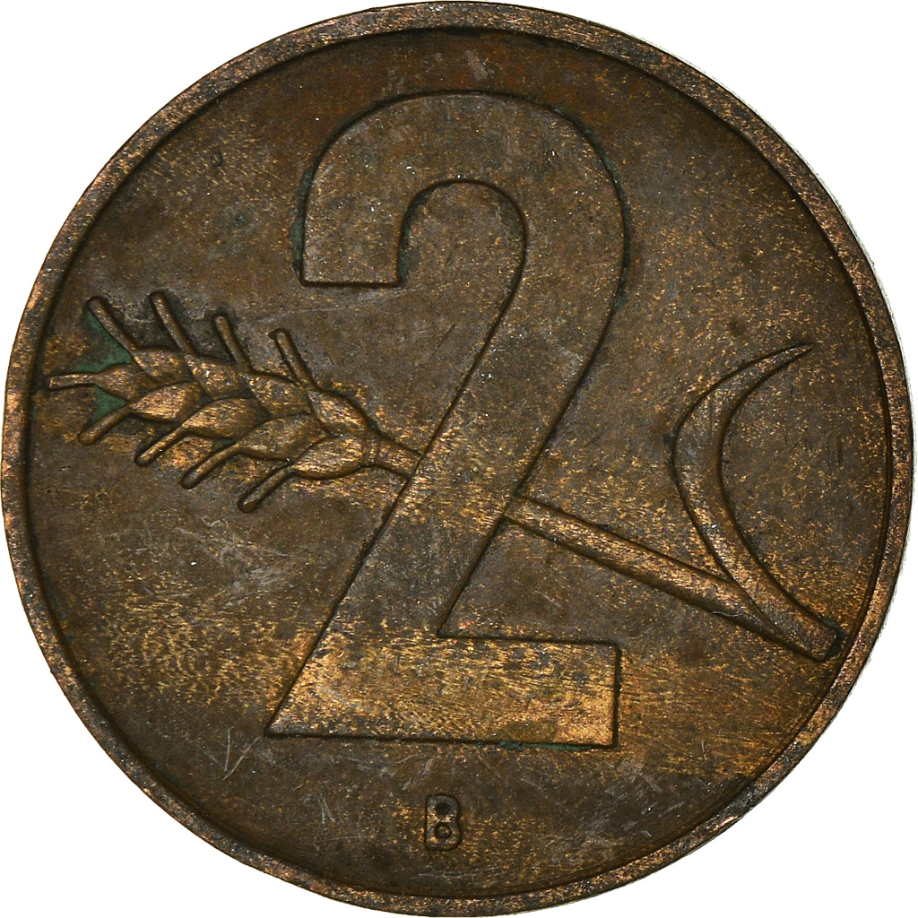 Moneda, Suiza, 2 Rappen, 1957