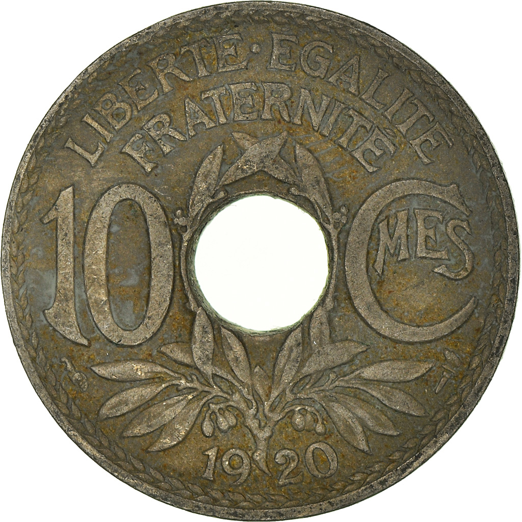 Moneda, Francia, 10 Centimes, 1920