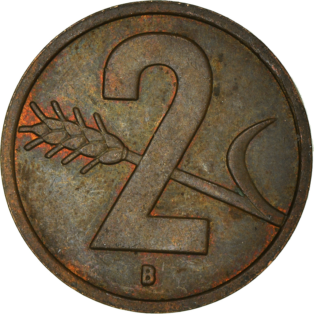 Moneda, Suiza, 2 Rappen, 1955