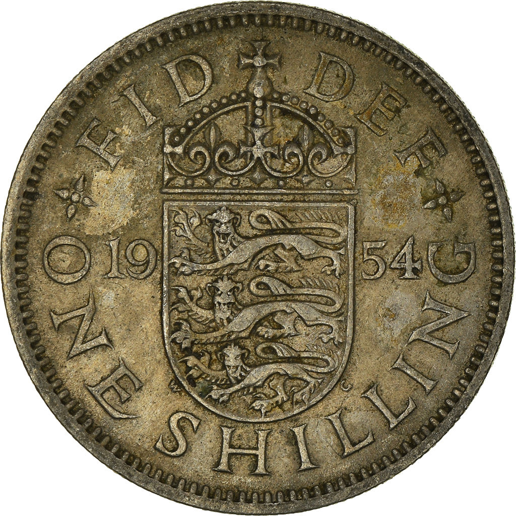Moneda, Gran Bretaña, Shilling, 1954