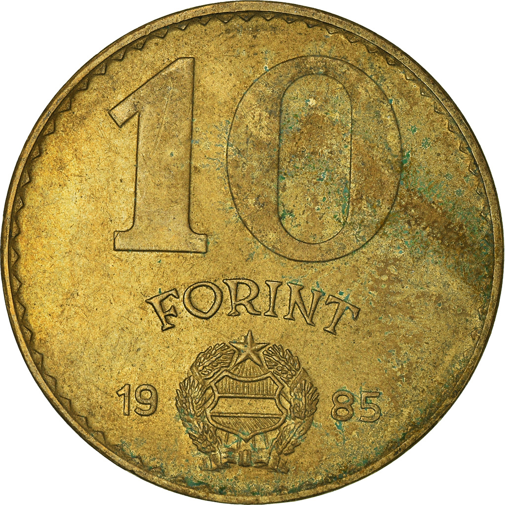 Moneda, Hungría, 10 Forint, 1985