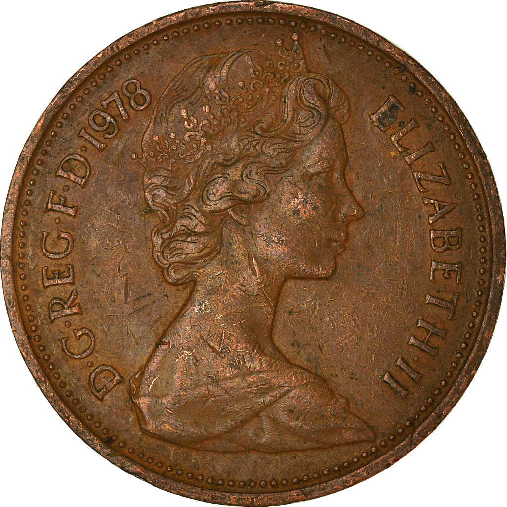 Moneda, Gran Bretaña, 2 New Pence, 1978