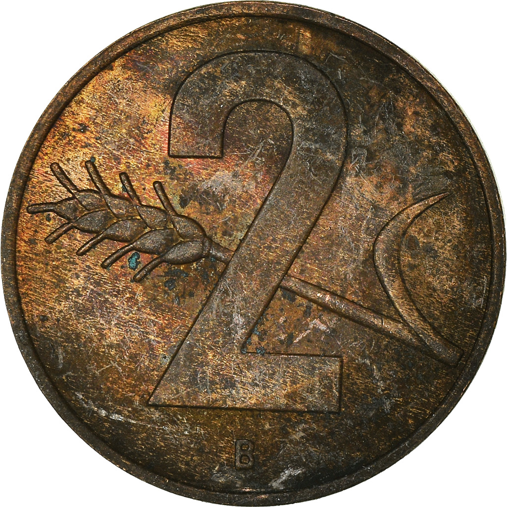 Moneda, Suiza, 2 Rappen, 1957