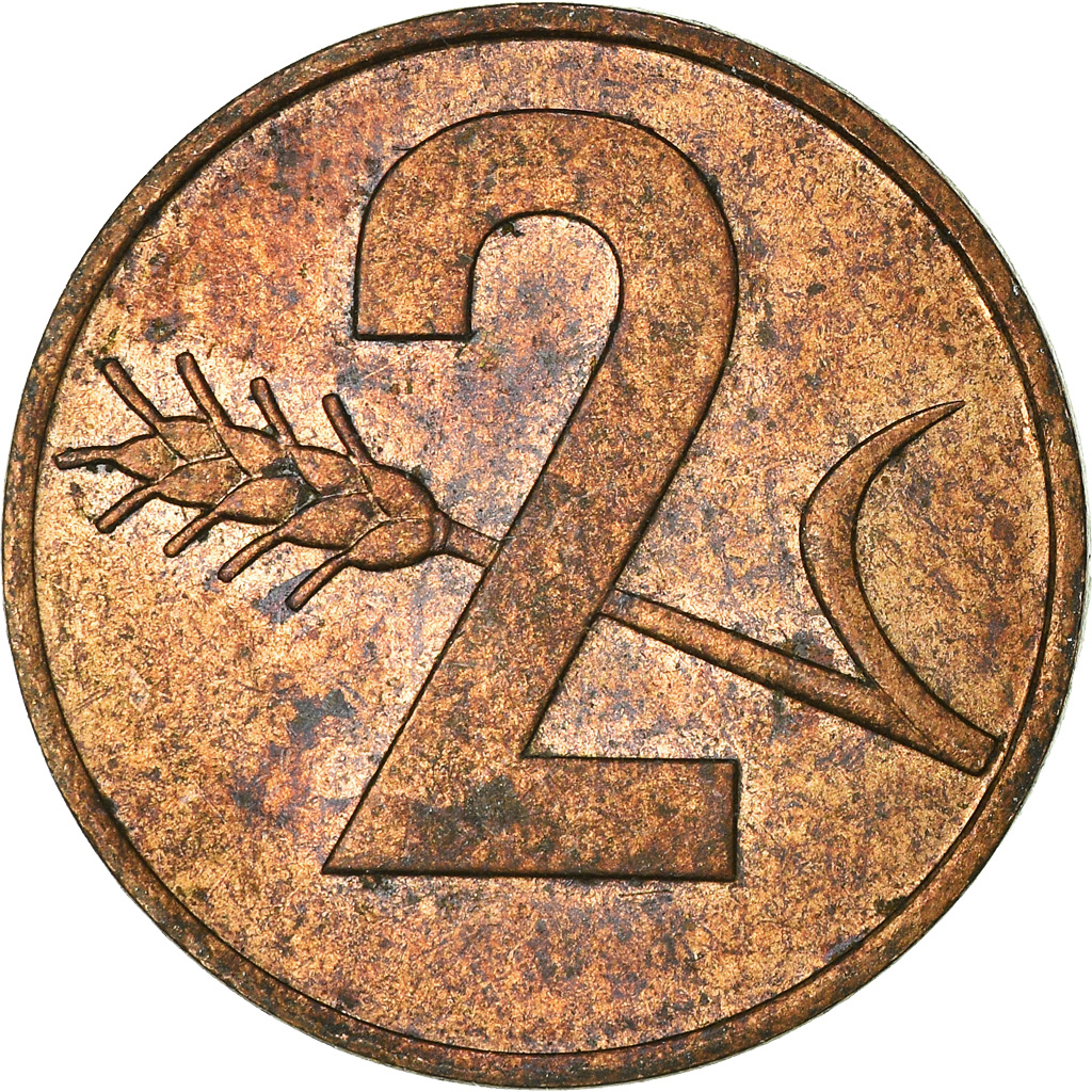 Moneda, Suiza, 2 Rappen, 1969