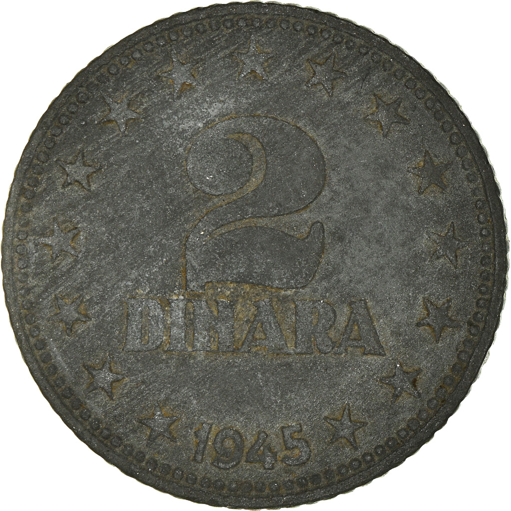 Moneda, Yugoslavia, 2 Dinara, 1945