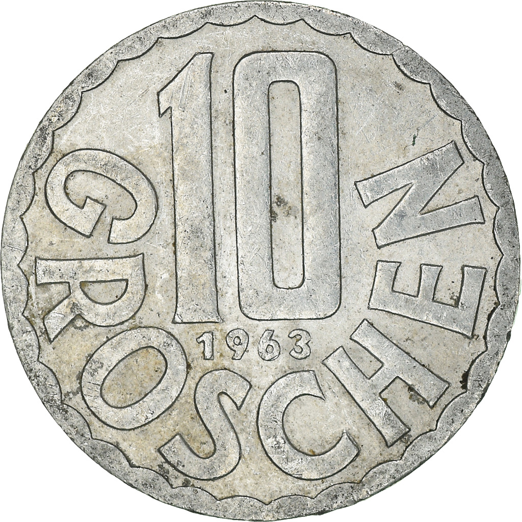 Moneda, Austria, 10 Groschen, 1963
