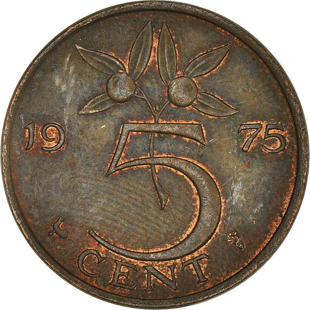 Moneda, Países Bajos, Cent, 1975