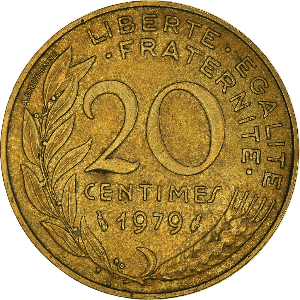 Moneda, Francia, 20 Centimes, 1979