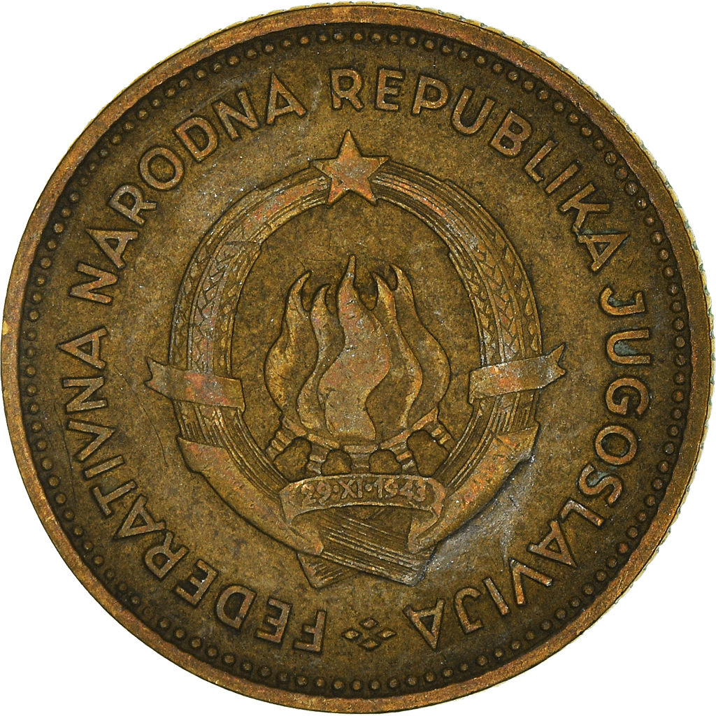 Moneda, Yugoslavia, 10 Dinara, 1955