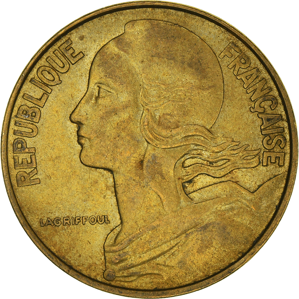 Moneda, Francia, 20 Centimes, 1970