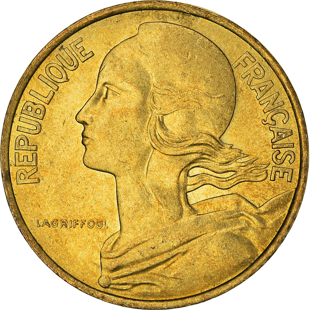 Moneda, Francia, 10 Centimes, 1977