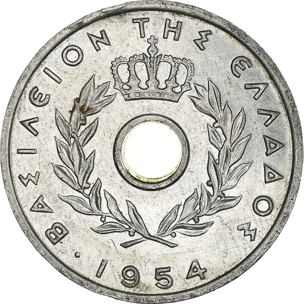 Moneda, Grecia, 10 Lepta, 1954