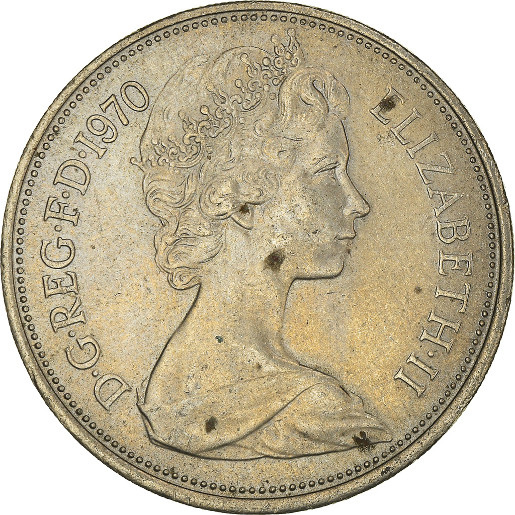 Moneda, Gran Bretaña, 10 New Pence, 1970