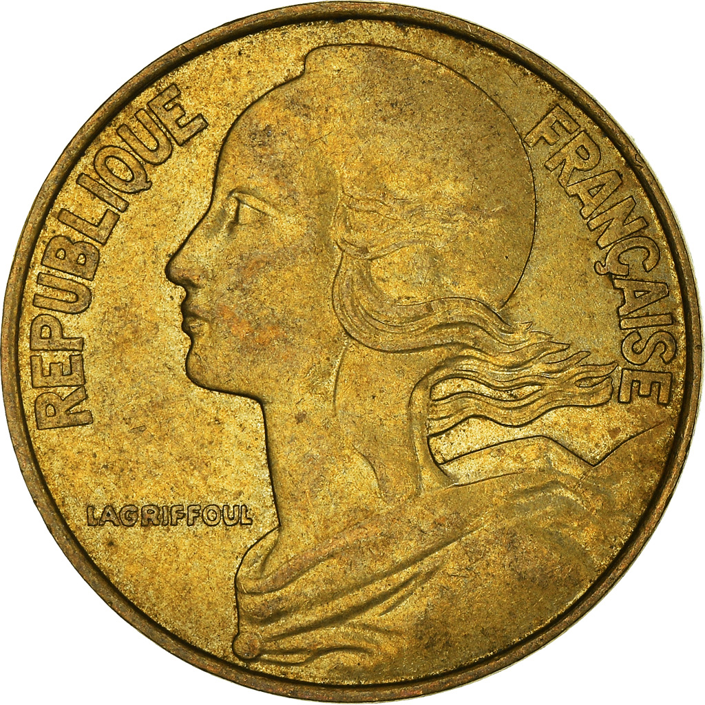 Moneda, Francia, 20 Centimes, 1989