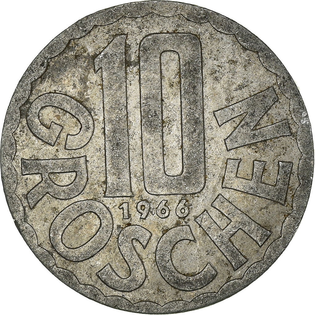 Moneda, Austria, 10 Groschen, 1966