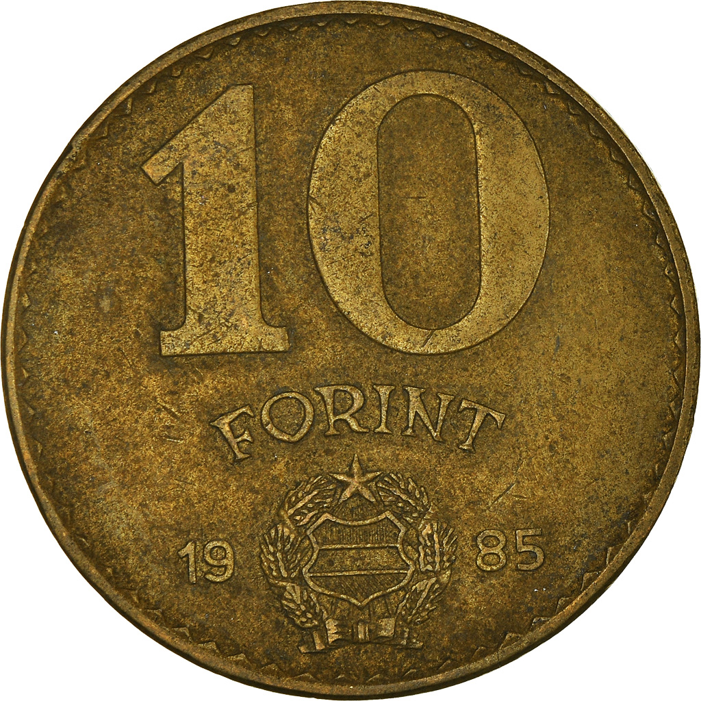 Moneda, Hungría, 10 Forint, 1985