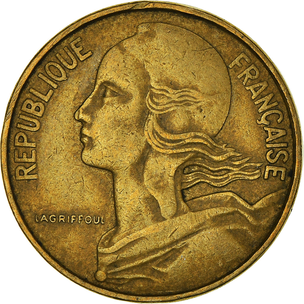 Moneda, Francia, 10 Centimes, 1965