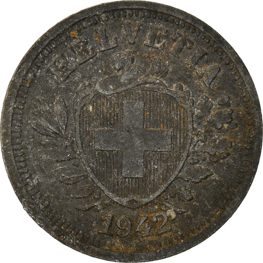 Moneda, Suiza, Rappen, 1942