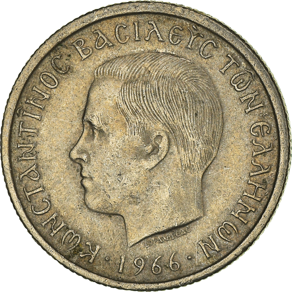 Moneda, Grecia, 50 Lepta, 1966