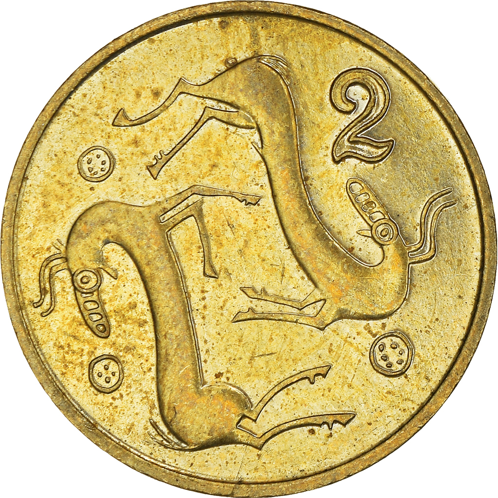 Moneda, Chipre, 2 Cents, 1993
