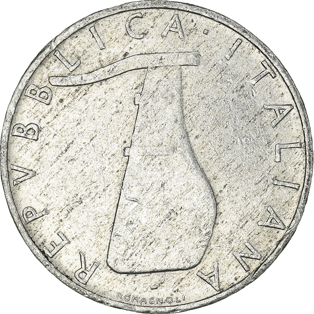 Moneda, Italia, 5 Lire, 1973