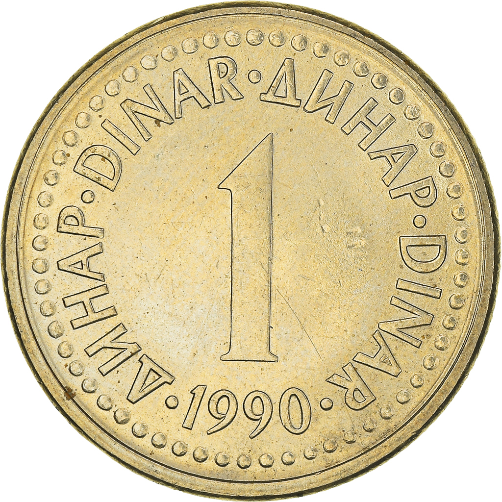 Moneda, Yugoslavia, Dinar, 1990