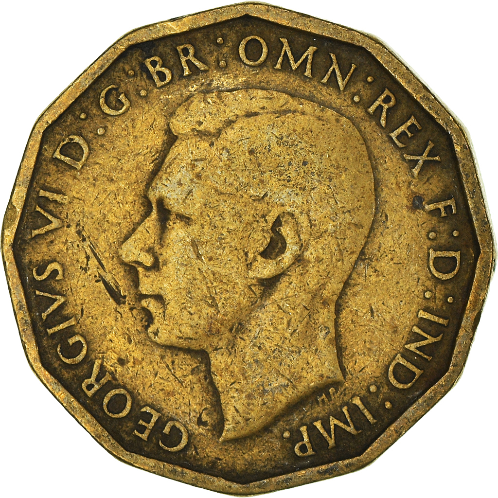 Moneda, Gran Bretaña, 3 Pence, 1941