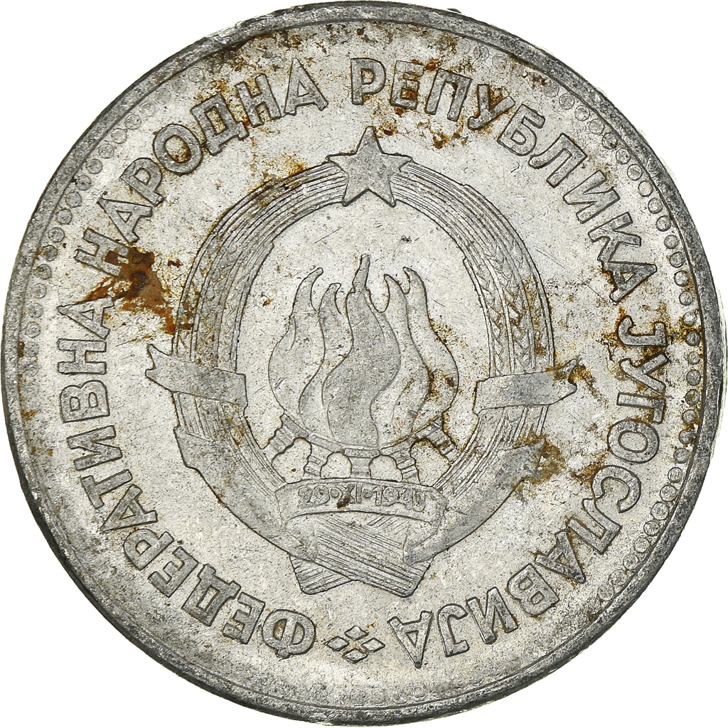 Moneda, Yugoslavia, 5 Dinara, 1953