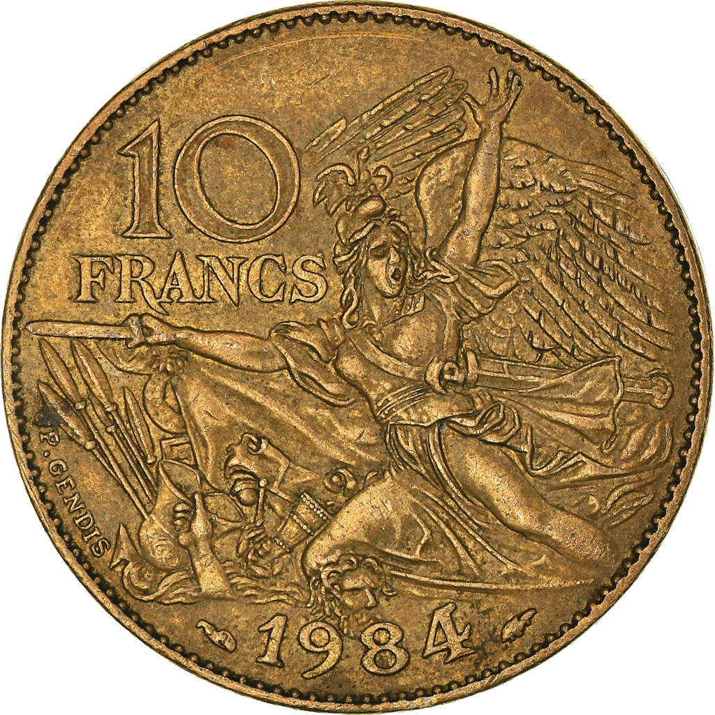 Moneda, Francia, 10 Francs, 1984