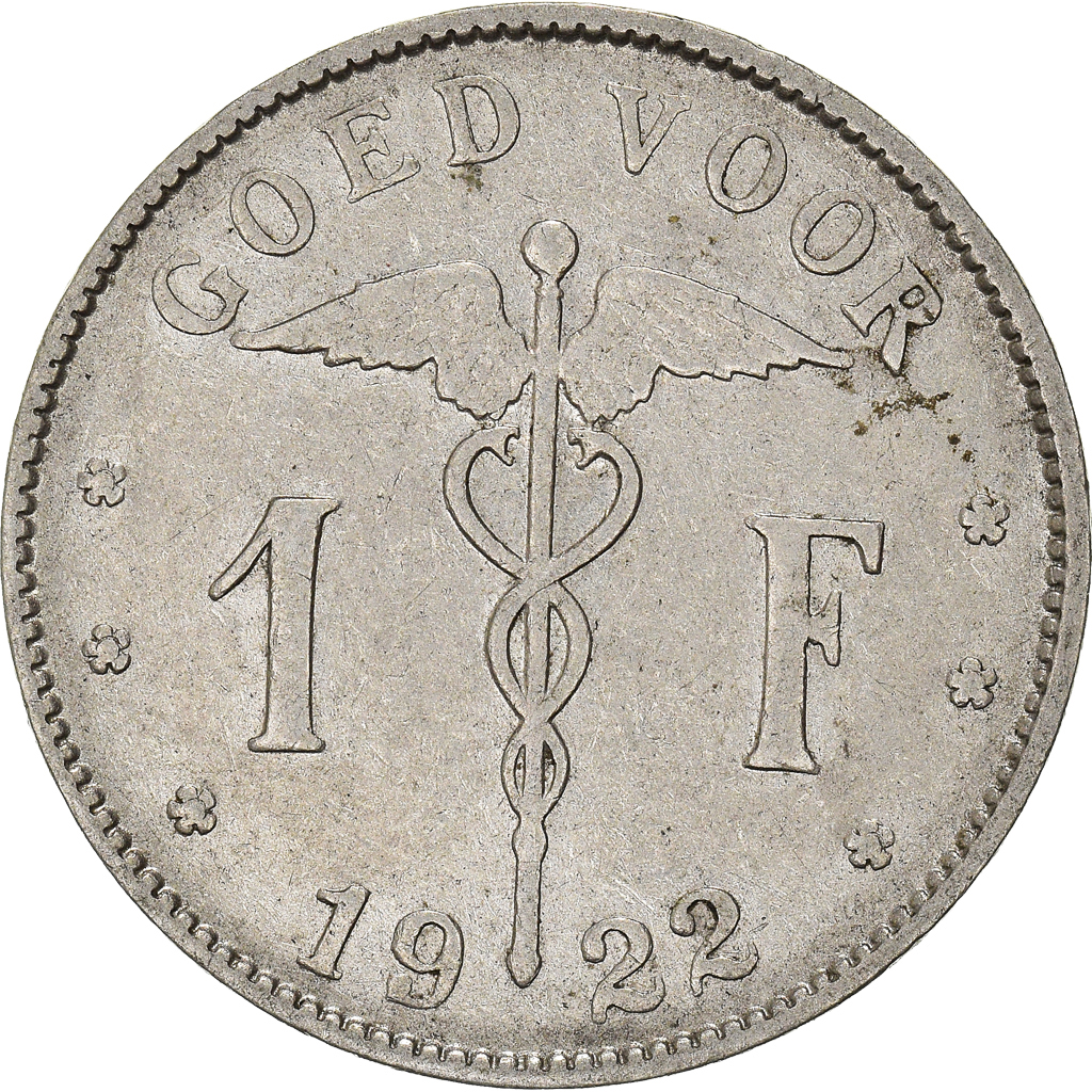 Moneda, Bélgica, Franc, 1922