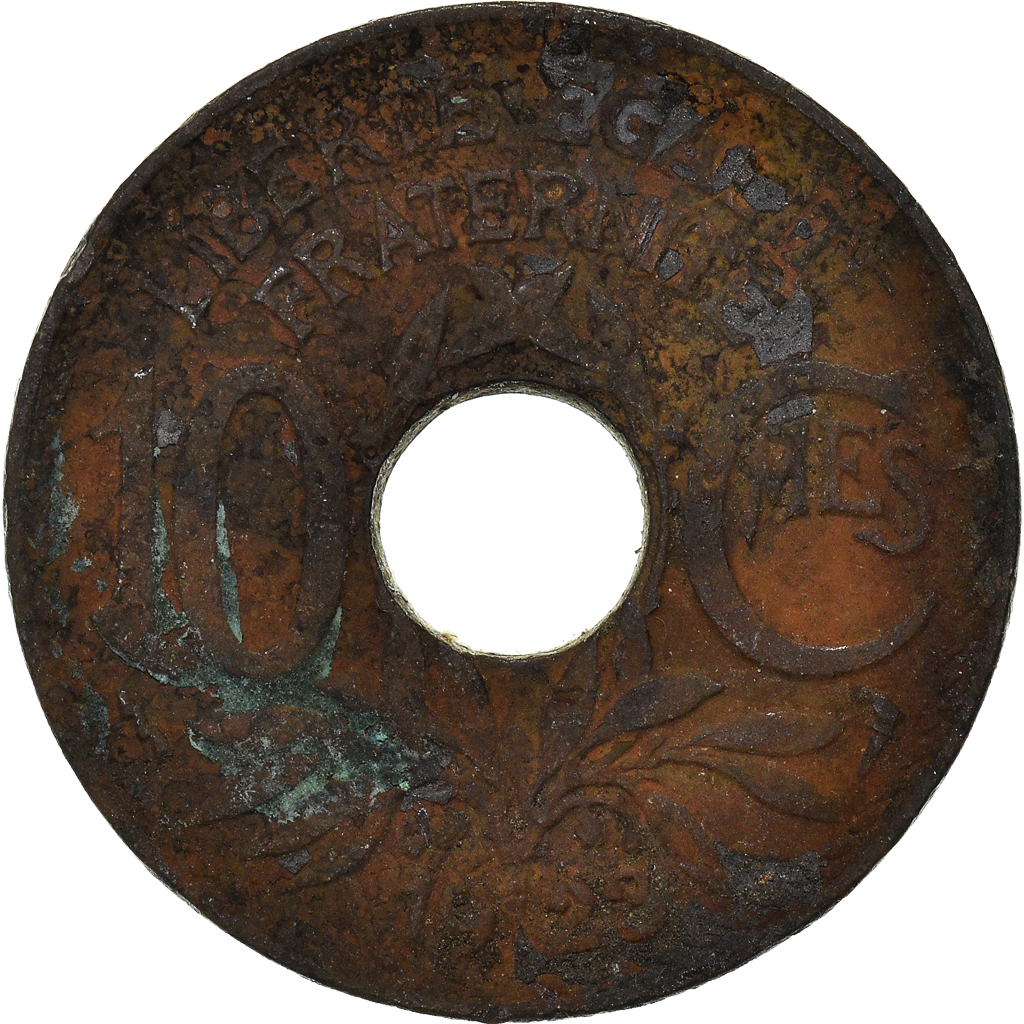 Moneda, Francia, 10 Centimes, 1923