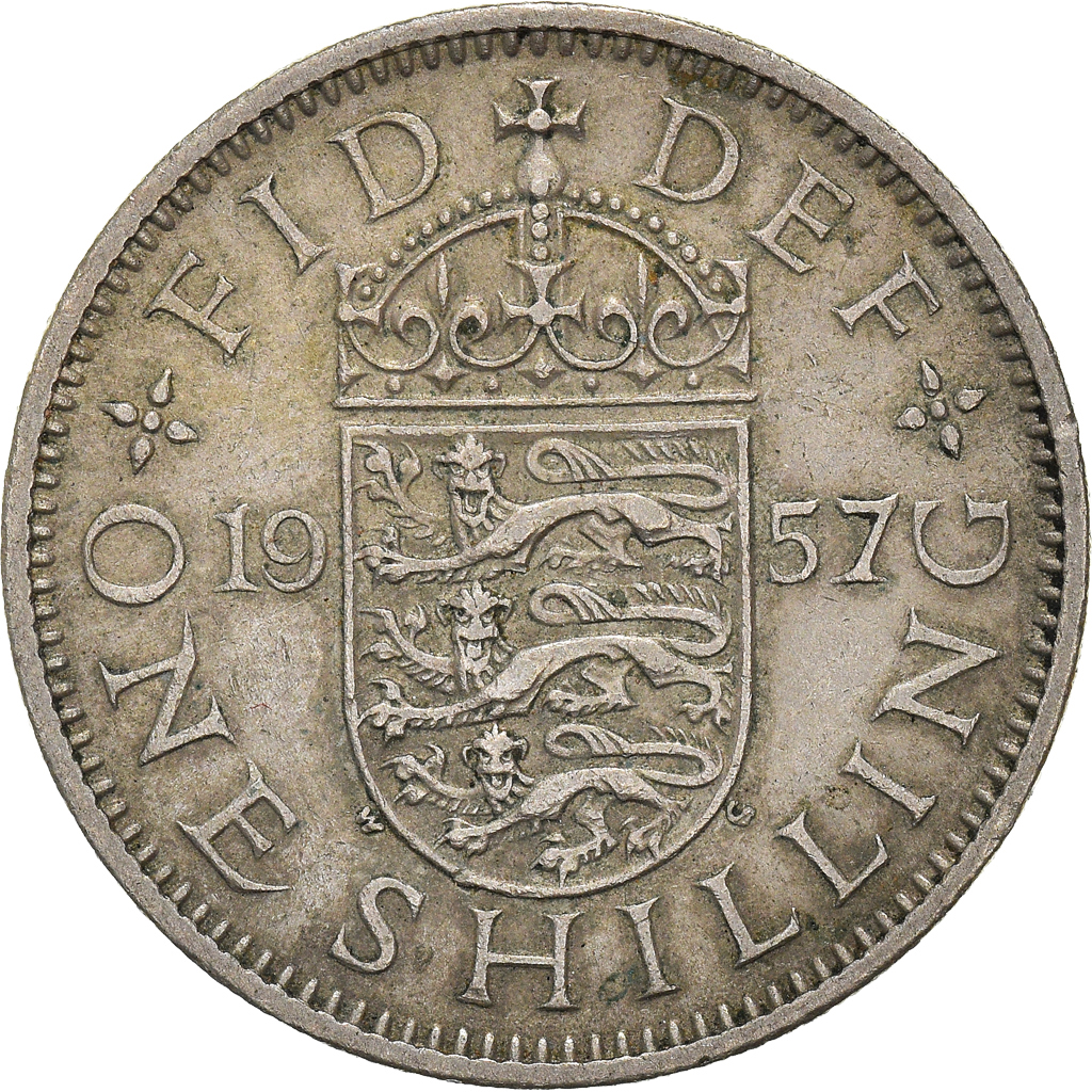 Moneda, Gran Bretaña, Shilling, 1957