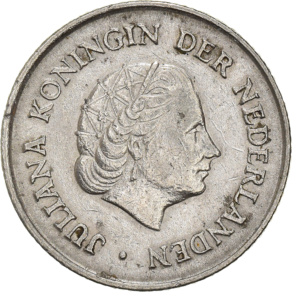Moneda, Países Bajos, 25 Cents, 1960