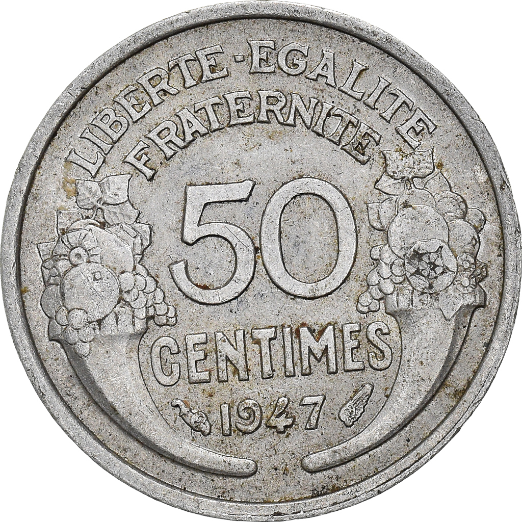 Moneda, Francia, 50 Centimes, 1947