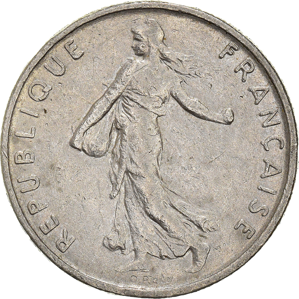 Moneda, Francia, 1/2 Franc, 1965