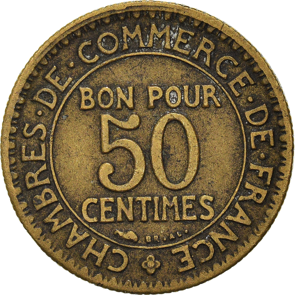 Moneda, Francia, 50 Centimes, 1922