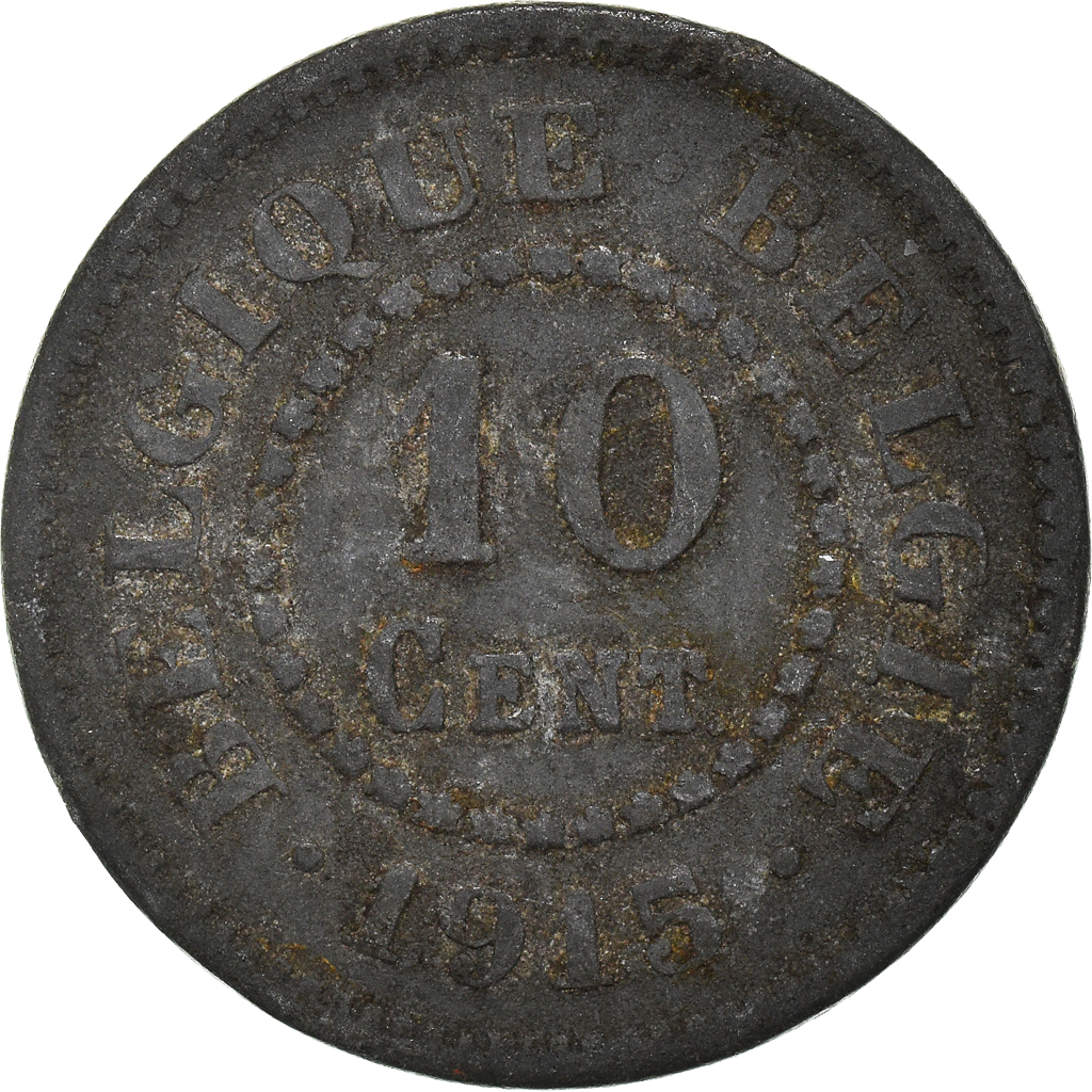 Moneda, Bélgica, 10 Centimes, 1915