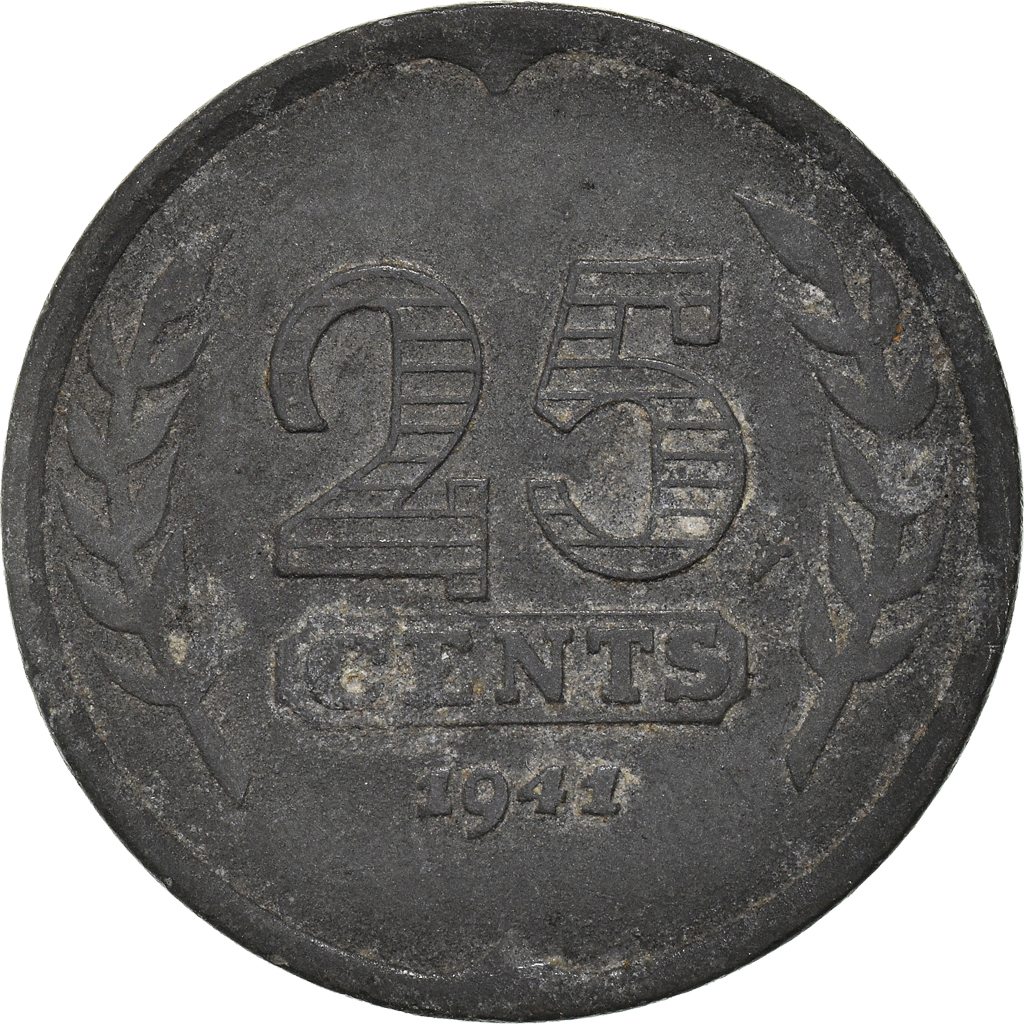 Coin, Netherlands, 25 Cents, 1941