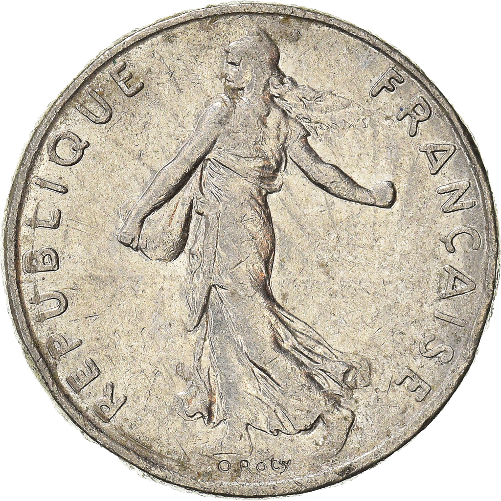 Moneda, Francia, 1/2 Franc, 1977
