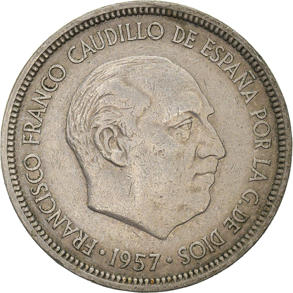 Moneda, España, 5 Pesetas, 1957 (74)