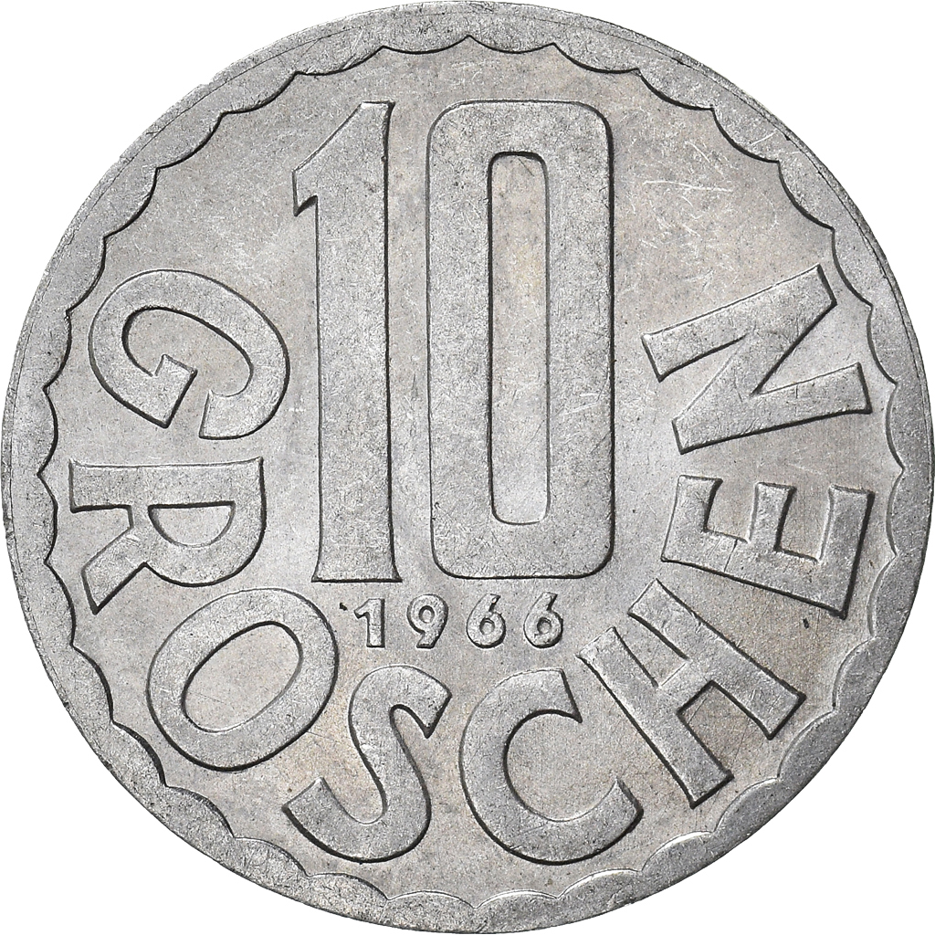 Moneda, Austria, 10 Groschen, 1966