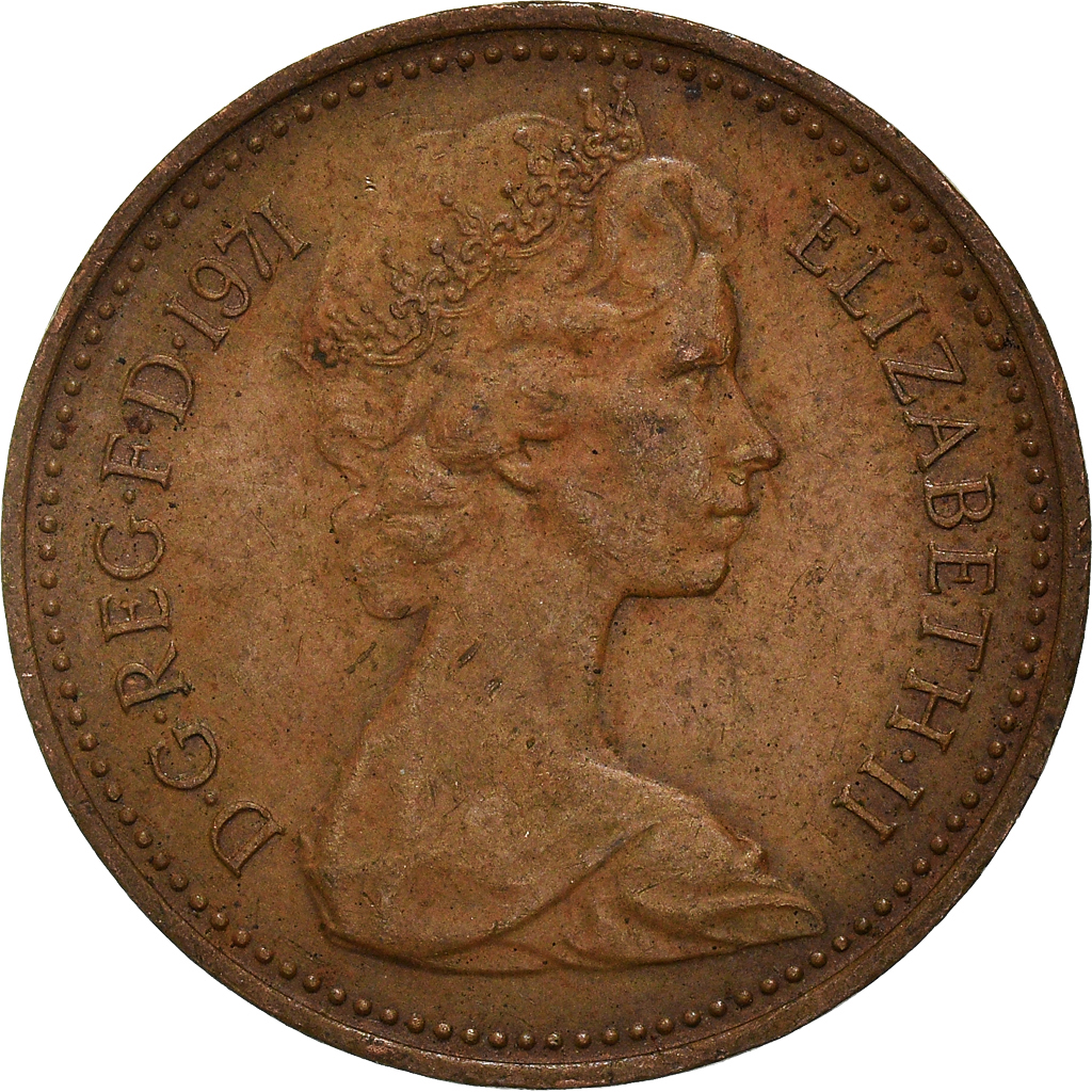 Moneda, Gran Bretaña, New Penny, 1971