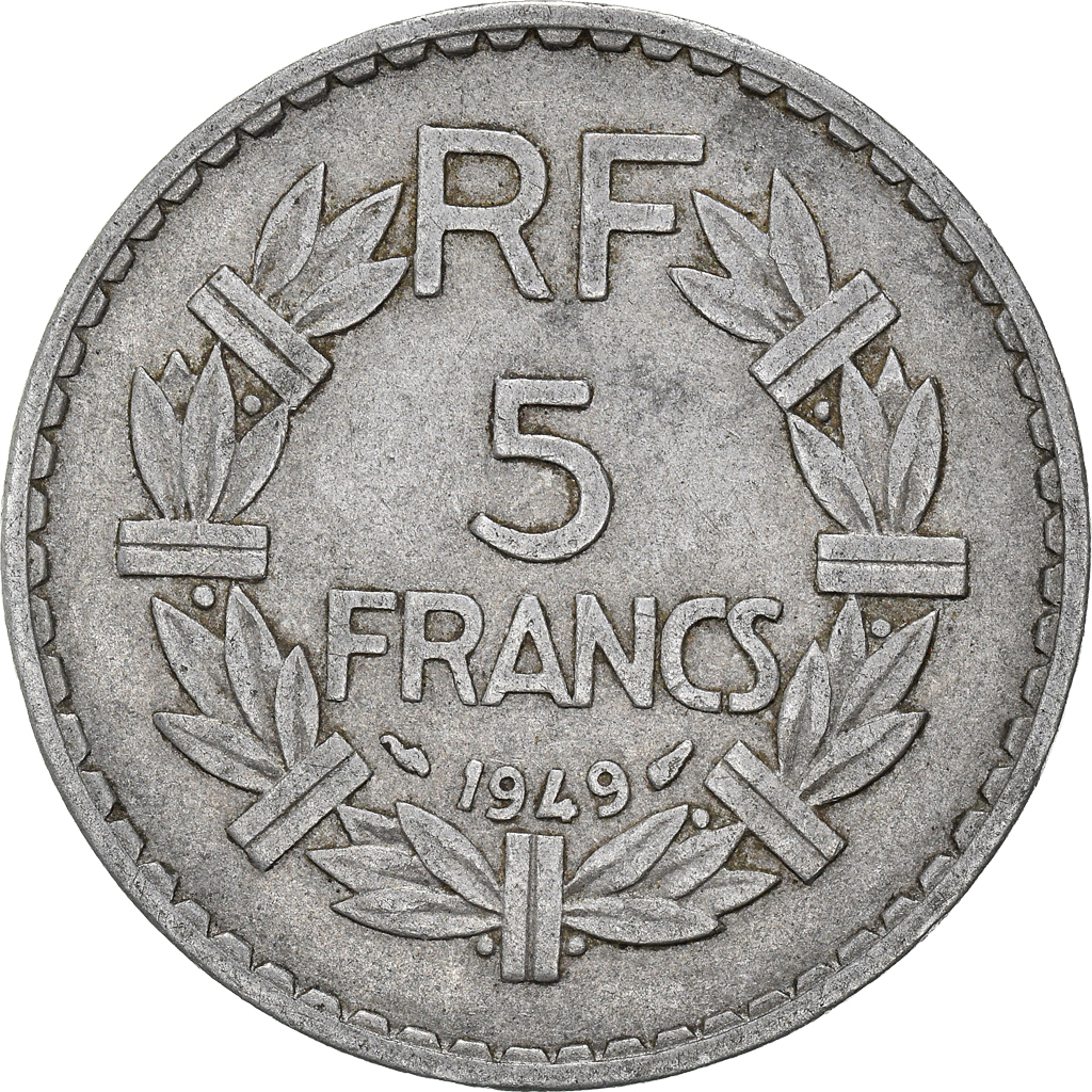 Moneda, Francia, 5 Francs, 1949