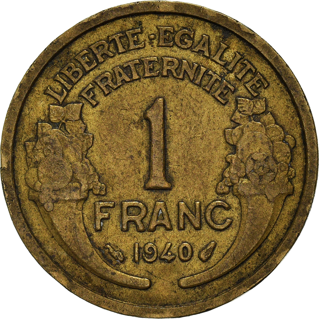 Moneda, Francia, Franc, 1940