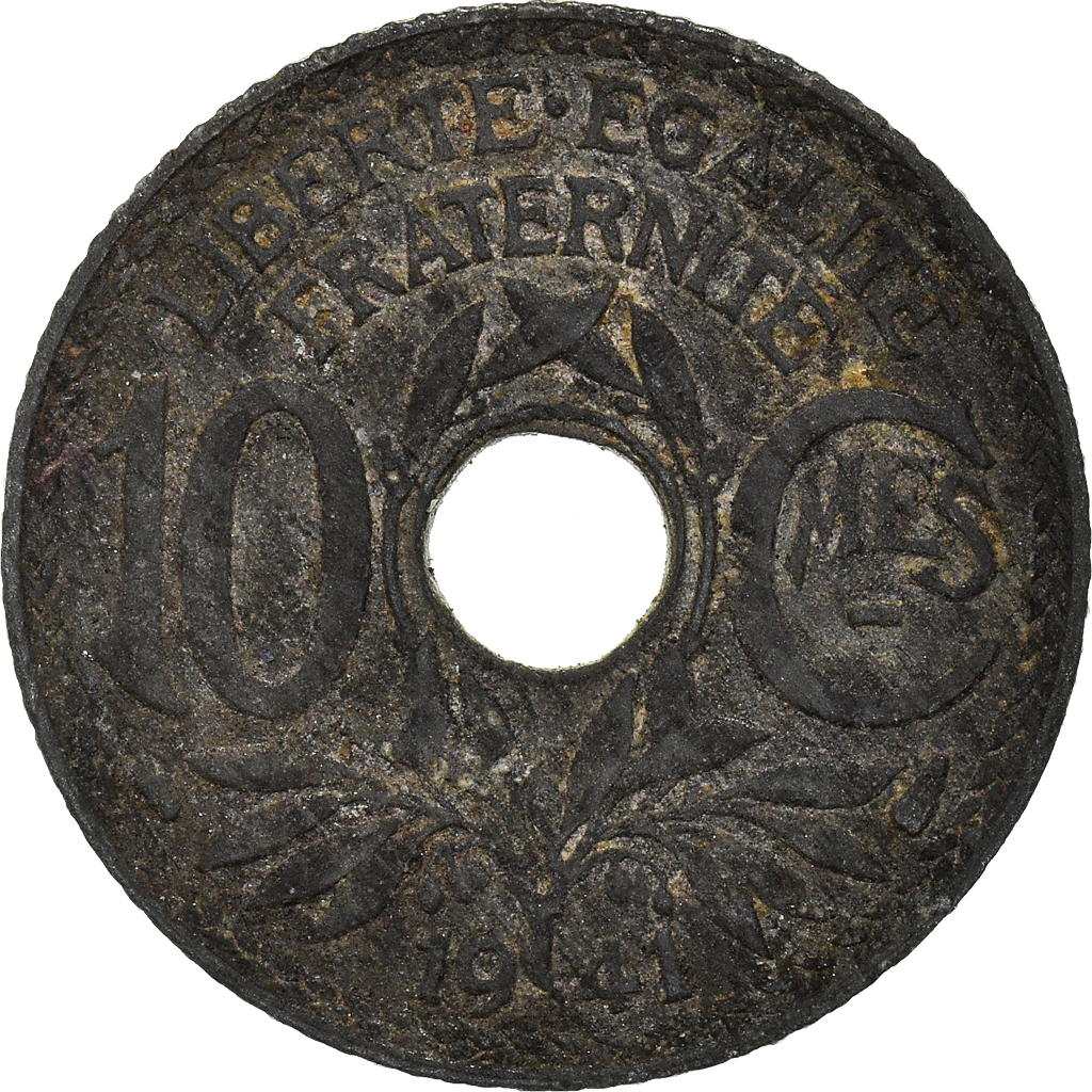 Moneda, Francia, 10 Centimes, 1941