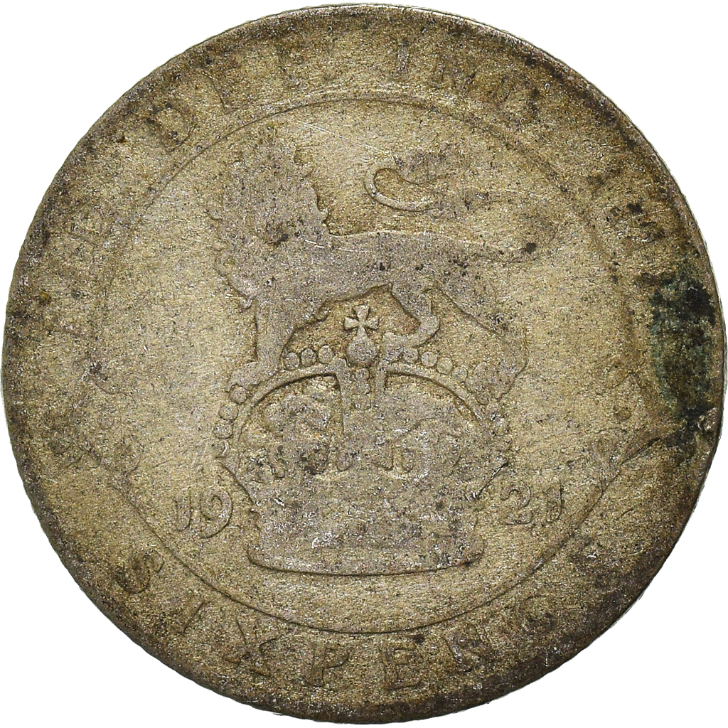 Moneda, Gran Bretaña, 6 Pence, 1921